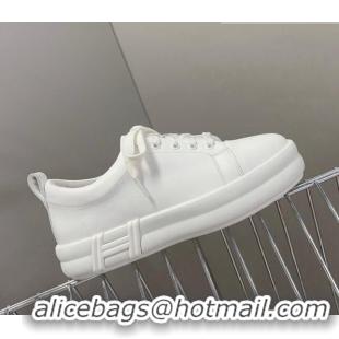 Good Product Hermes Happy Low-top Sneakers in Calfskin White 901126