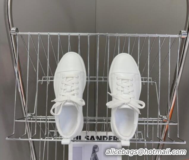 Good Product Hermes Happy Low-top Sneakers in Calfskin White 901126