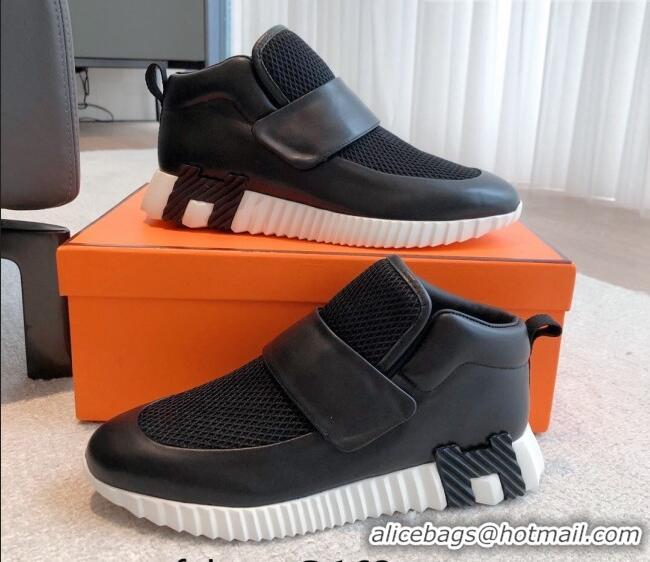 Popular Style Hermes H Sneakers in Suede and Mesh Black1/White 918018