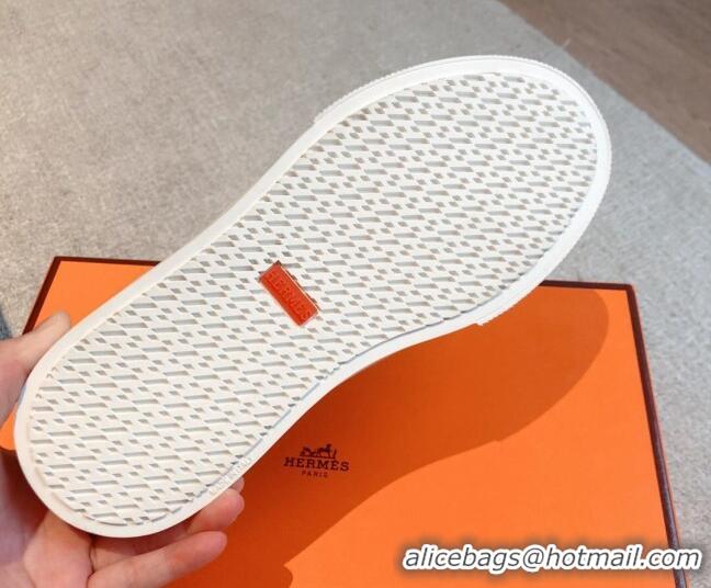 Big Discount Hermes Day Sneakers in Perforated Calfskin with Kelly Buckle White 918035