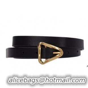 ​Buy Classic Bottega Veneta Leather Belt 76I-D5Q093 Black-gold