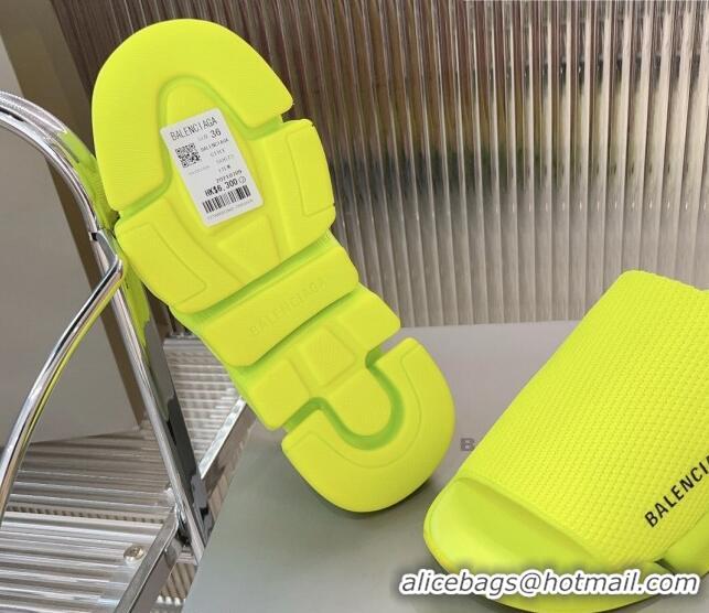 Charming Balenciaga Speed 2.0 Knit Slide Sandal Neon Green 902082