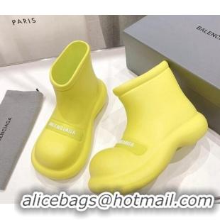 Big Discount Balenciaga Rubber Round Ankle Boots Yellow 926091