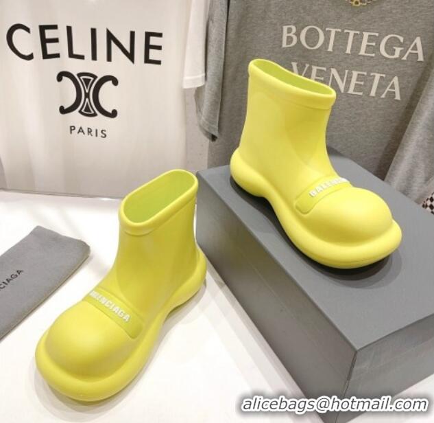 Big Discount Balenciaga Rubber Round Ankle Boots Yellow 926091