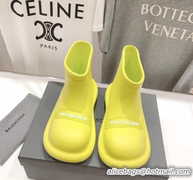 Big Discount Balenciaga Rubber Round Ankle Boots Yellow 926091