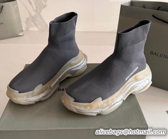 Best Price Balenciaga Speed Knit Ankle Boots Black/Beige 016039