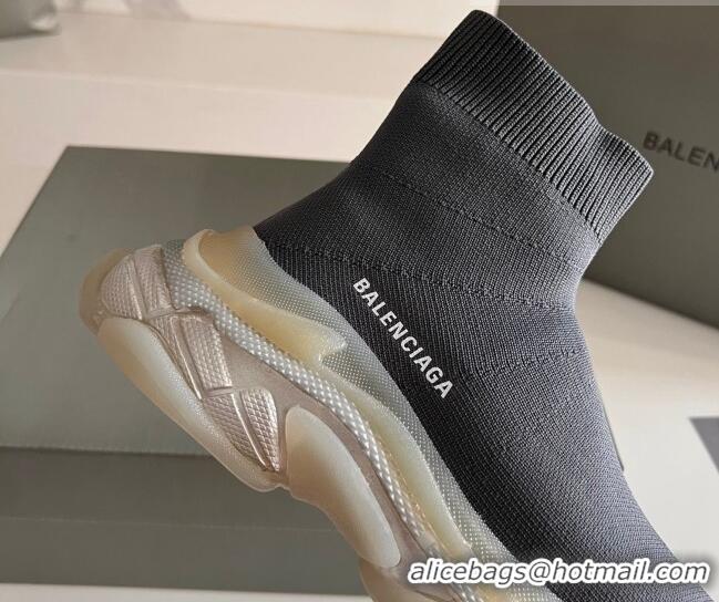 Best Price Balenciaga Speed Knit Ankle Boots Black/Beige 016039