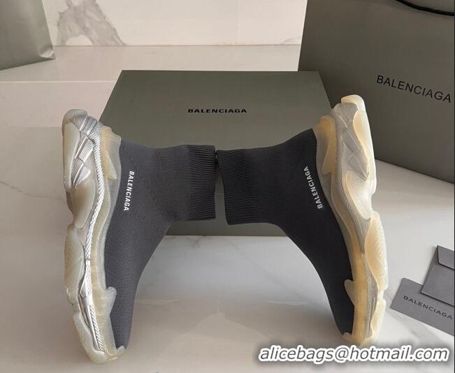 Best Price Balenciaga Speed Knit Ankle Boots Black/Beige 016039