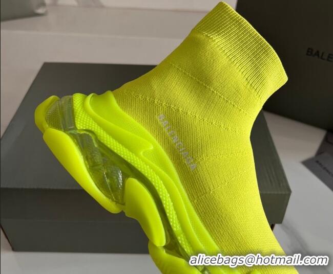 Purchase Balenciaga Speed Knit Ankle Boots Neon Green 016040