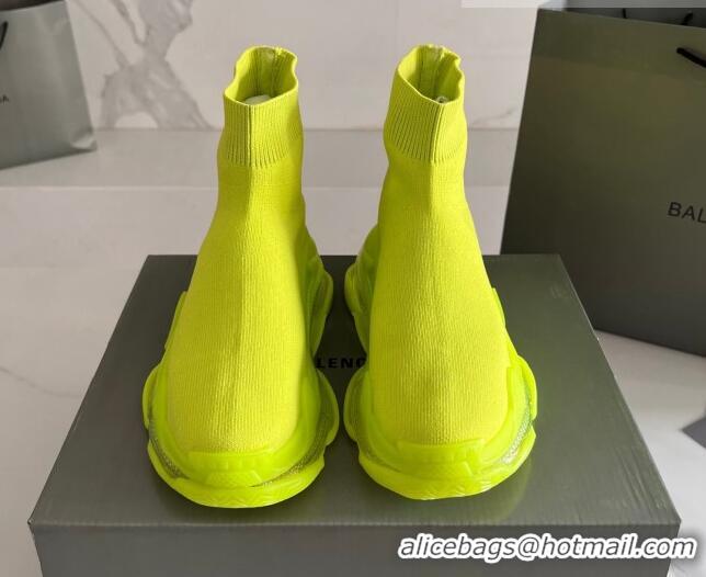 Purchase Balenciaga Speed Knit Ankle Boots Neon Green 016040