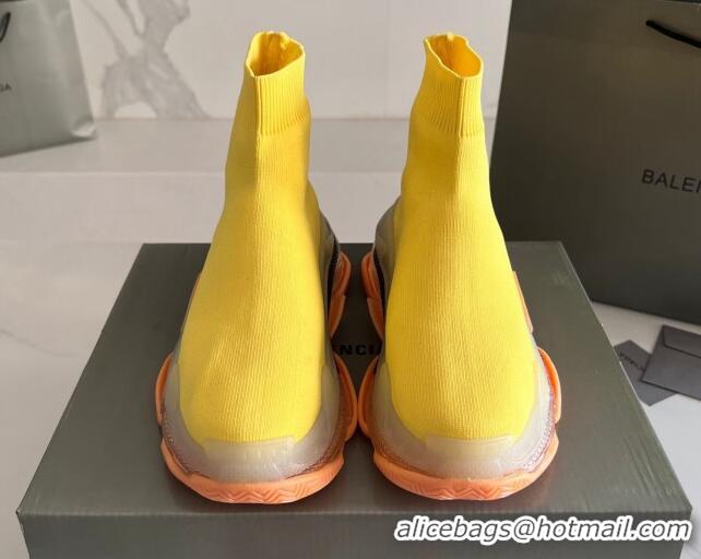 Grade Quality Balenciaga Speed Knit Ankle Boots Yellow 016042