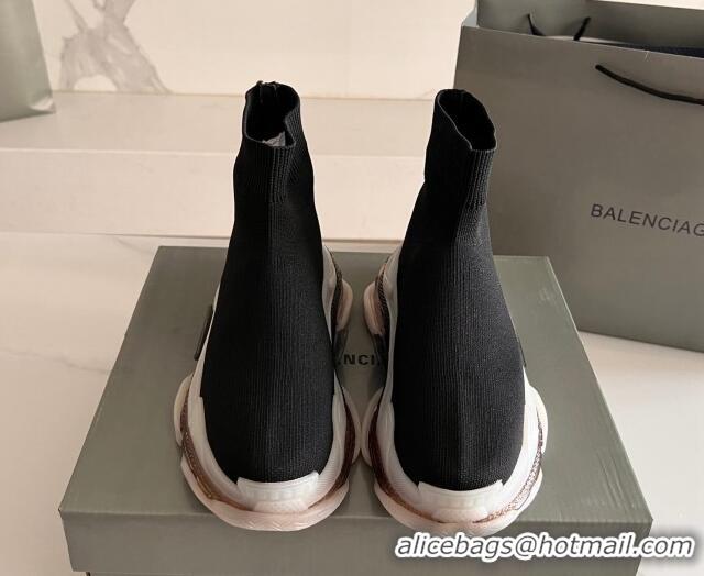 Best Grade Balenciaga Speed Knit Ankle Boots Black 016043