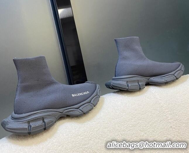 Most Popular Balenciaga 3XL Knit Speed Ankle Boots Dark Grey 104059