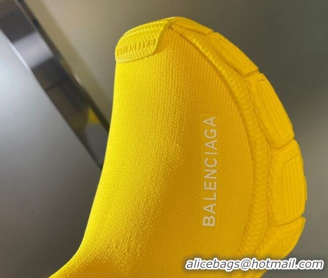 Durable Balenciaga 3XL Knit Speed Ankle Boots Yellow 104063