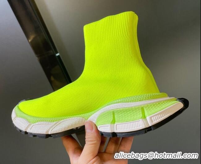 Low Cost Balenciaga 3XL Knit Speed Ankle Boots Neon Green 104064