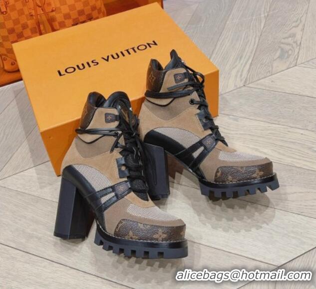 Good Product Louis Vuitton Star Trail Ankle L;ace-up Boot 9cm Beige 912032