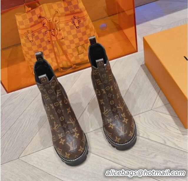 Unique Discount Louis Vuitton Star Trail Ankle Boot 9cm in Monogram Canvas 912037