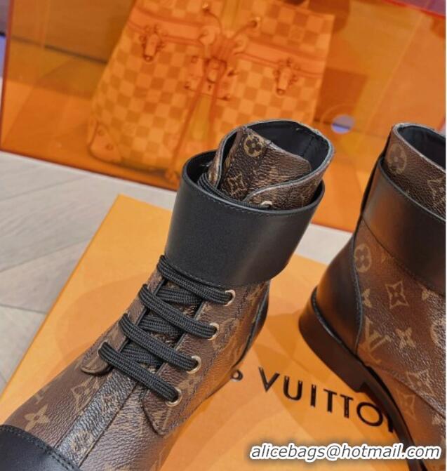 Luxurious Louis Vuitton Wonderland Flat Ranger Ankle Boots with LV Strap in Monogram Canvas 912040