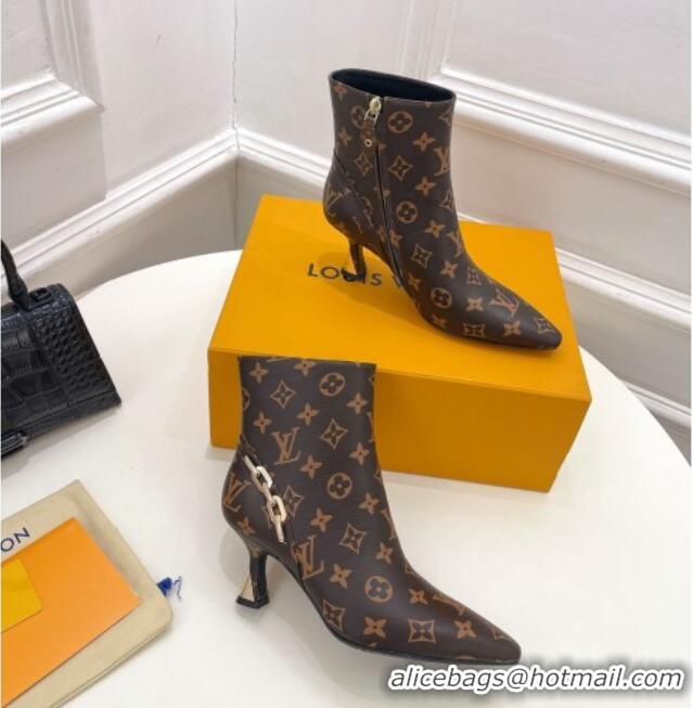 Best Quality Louis Vuitton Sparkle Heel Ankle Boots 6.5cm in Monogram Canvas 918040