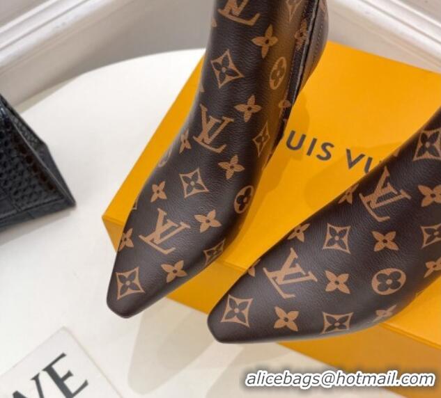 Best Quality Louis Vuitton Sparkle Heel Ankle Boots 6.5cm in Monogram Canvas 918040