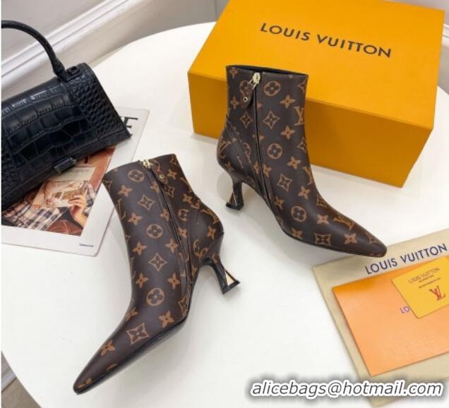 Best Quality Louis Vuitton Sparkle Heel Ankle Boots 6.5cm in Monogram Canvas 918040