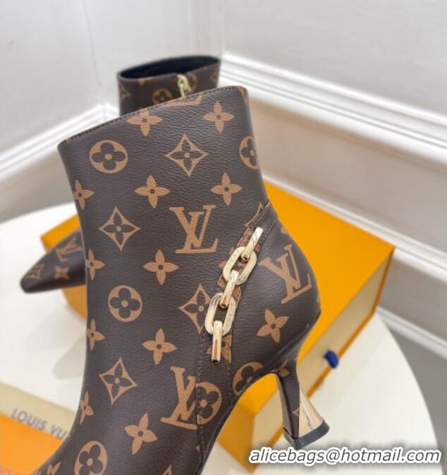 Best Quality Louis Vuitton Sparkle Heel Ankle Boots 6.5cm in Monogram Canvas 918040