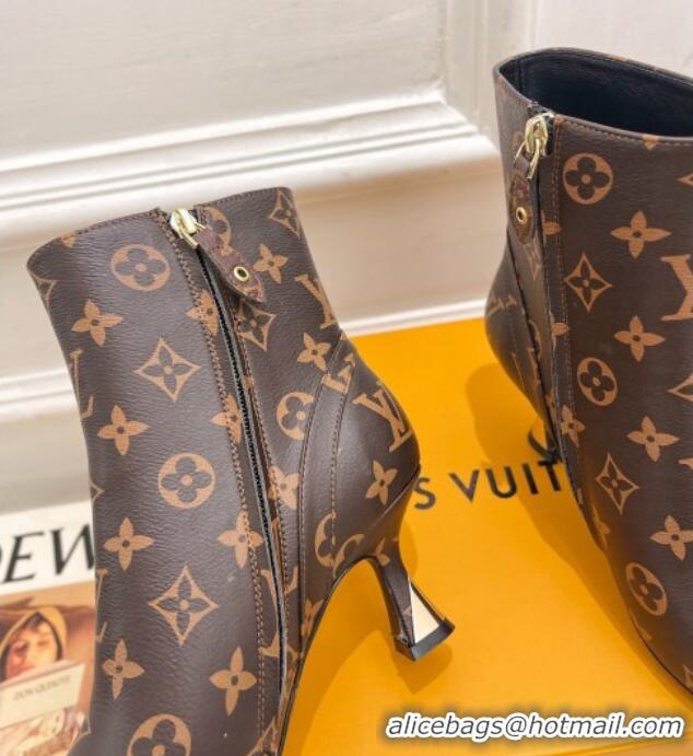 Best Quality Louis Vuitton Sparkle Heel Ankle Boots 6.5cm in Monogram Canvas 918040