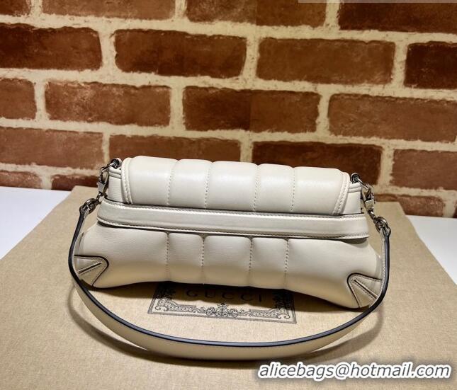 Promotional Gucci Horsebit Chain Small Shoulder bag in Quilted Leather 764339 White 2023