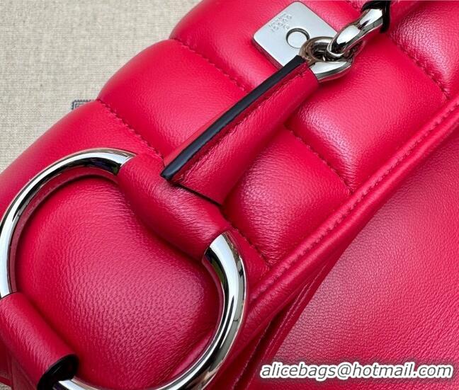 Promotional Gucci Horsebit Chain Small Shoulder bag in Quilted Leather 764339 Red 2023