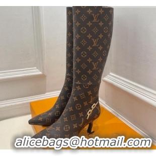 Best Price Louis Vuitton Sparkle Heel High Boots 6.5cm in Monogram Canvas 918045