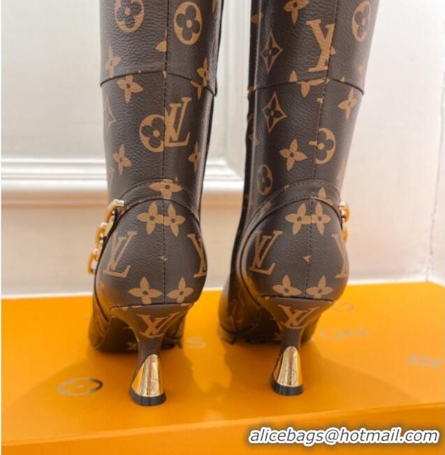 Best Price Louis Vuitton Sparkle Heel High Boots 6.5cm in Monogram Canvas 918045