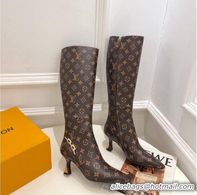 Best Price Louis Vuitton Sparkle Heel High Boots 6.5cm in Monogram Canvas 918045