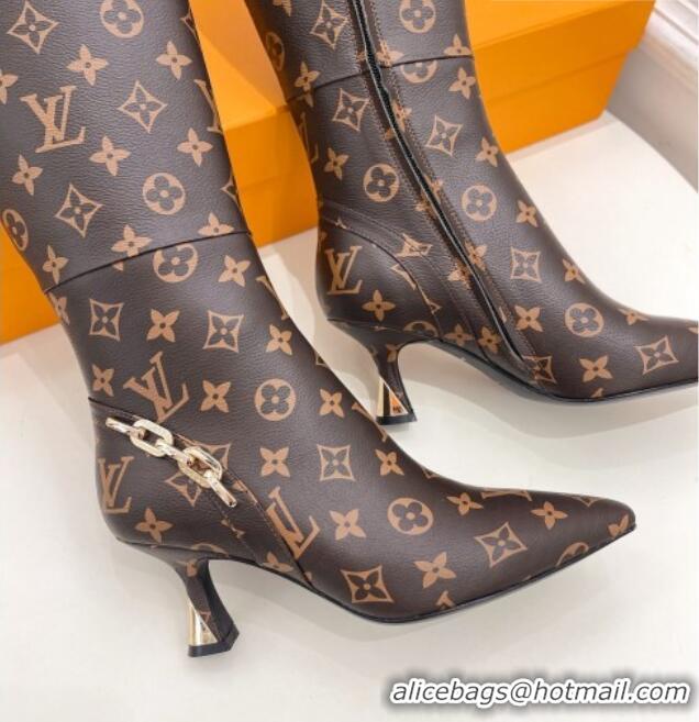 Best Price Louis Vuitton Sparkle Heel High Boots 6.5cm in Monogram Canvas 918045