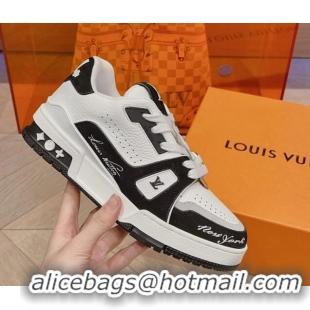 Trendy Design Louis Vuitton LV Trainer Sneakers in Leather White/Black2 926117