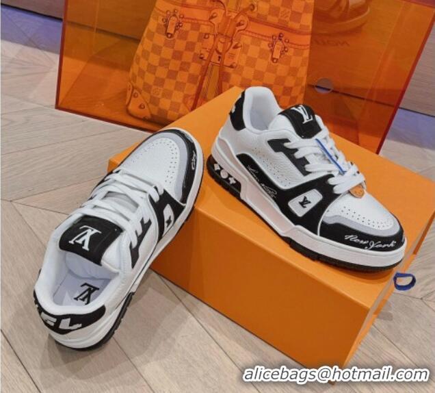 Trendy Design Louis Vuitton LV Trainer Sneakers in Leather White/Black2 926117