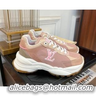 Charming Louis Vuitton Run 55 Sneakers in Mesh Pink 1ABVI8