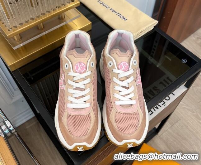 Charming Louis Vuitton Run 55 Sneakers in Mesh Pink 1ABVI8