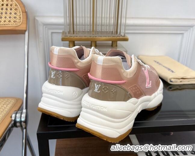 Charming Louis Vuitton Run 55 Sneakers in Mesh Pink 1ABVI8