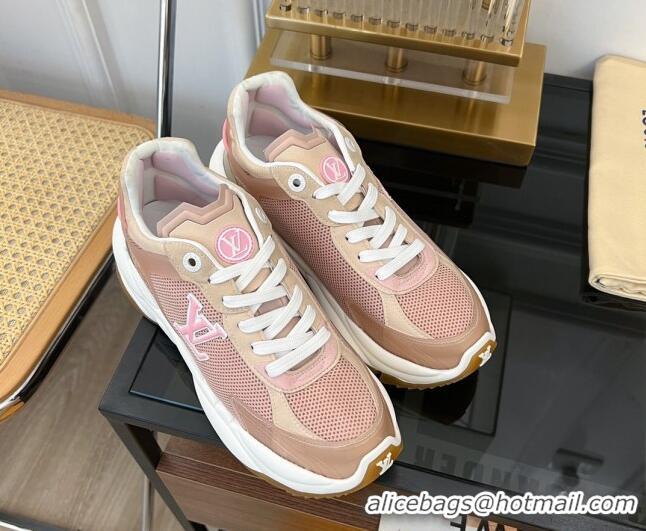 Charming Louis Vuitton Run 55 Sneakers in Mesh Pink 1ABVI8