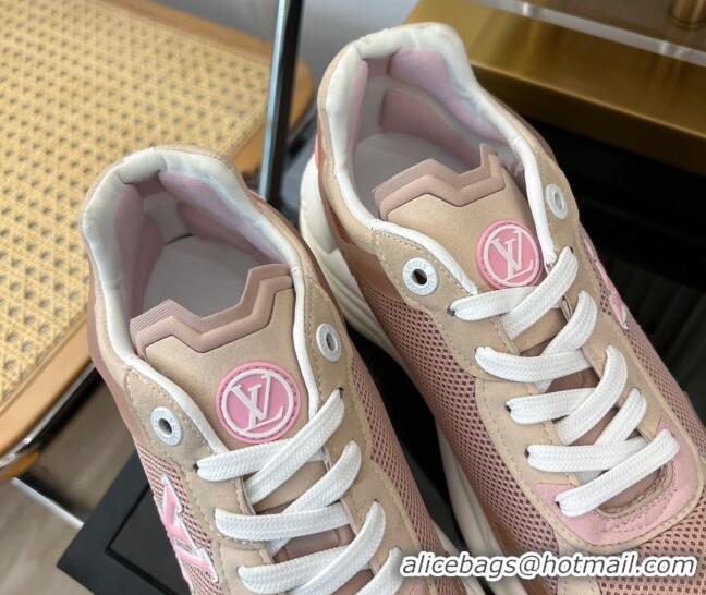 Charming Louis Vuitton Run 55 Sneakers in Mesh Pink 1ABVI8