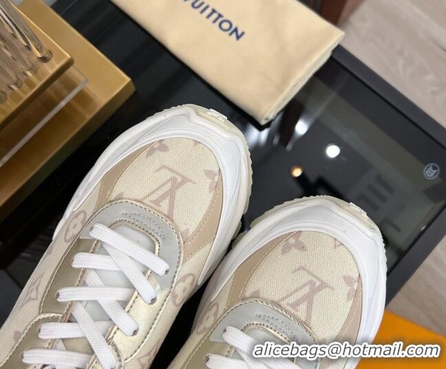 Shop Duplicate Louis Vuitton Run 55 Sneakers in Monogram Denim Light Yellow 926124