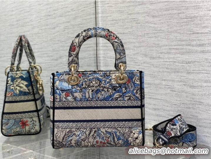 Pretty Style Dior MEDIUM LADY D-LITE BAG Embroidery M0565OE-1