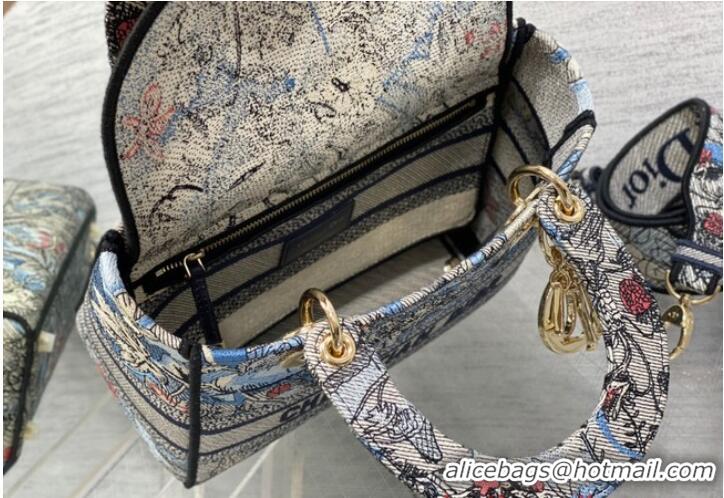 Pretty Style Dior MEDIUM LADY D-LITE BAG Embroidery M0565OE-1