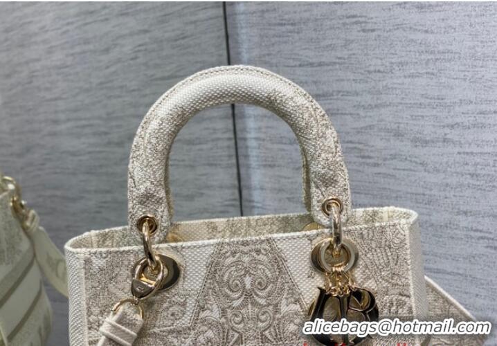 Best Price Dior MEDIUM LADY D-LITE BAG Embroidery M0565OE-3