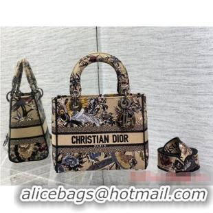 Super Quality Dior MEDIUM LADY D-LITE BAG Embroidery M0565OE-6