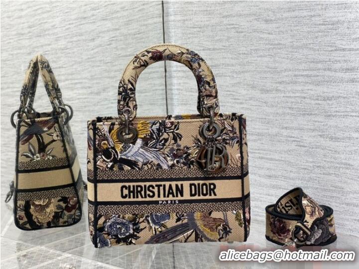 Super Quality Dior MEDIUM LADY D-LITE BAG Embroidery M0565OE-6