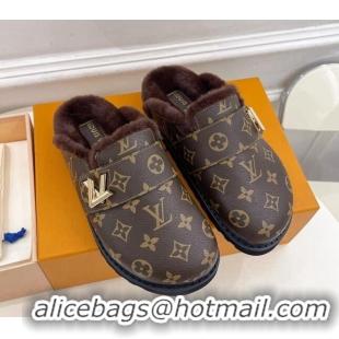 Best Product Louis Vuitton LV Cosy Flat Comfort Clog Mules in Monogram Canvas 012138