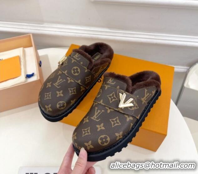 Best Product Louis Vuitton LV Cosy Flat Comfort Clog Mules in Monogram Canvas 012138