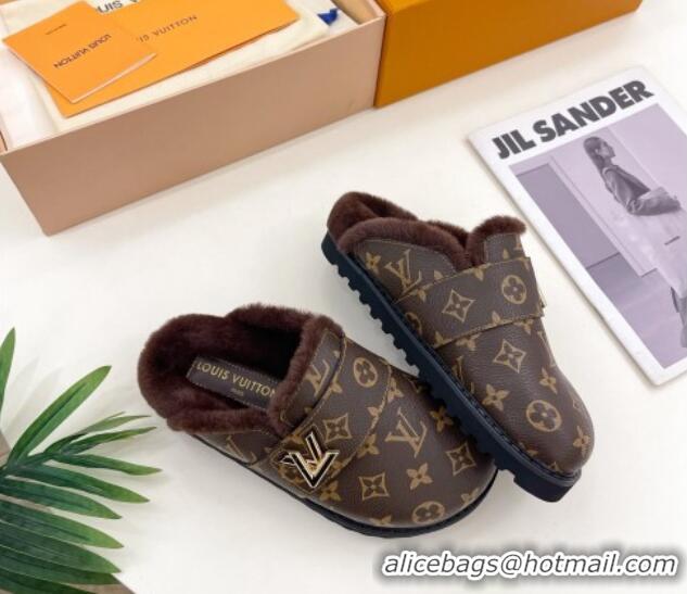 Best Product Louis Vuitton LV Cosy Flat Comfort Clog Mules in Monogram Canvas 012138