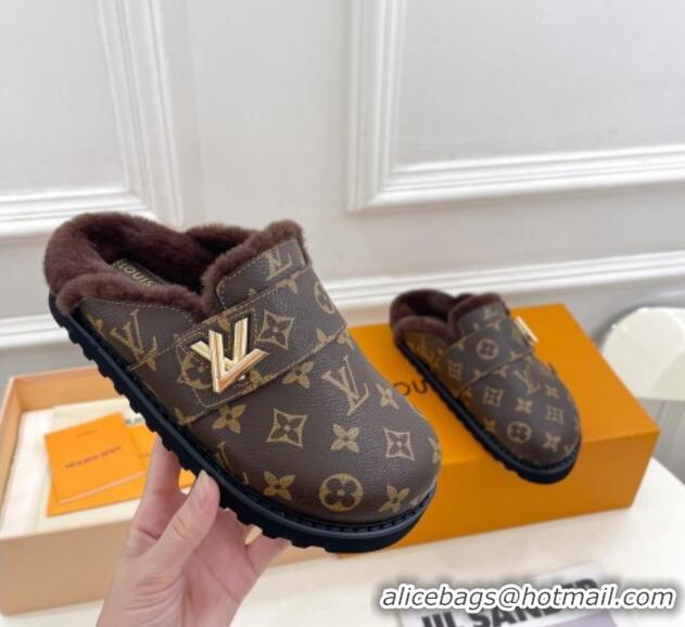 Best Product Louis Vuitton LV Cosy Flat Comfort Clog Mules in Monogram Canvas 012138